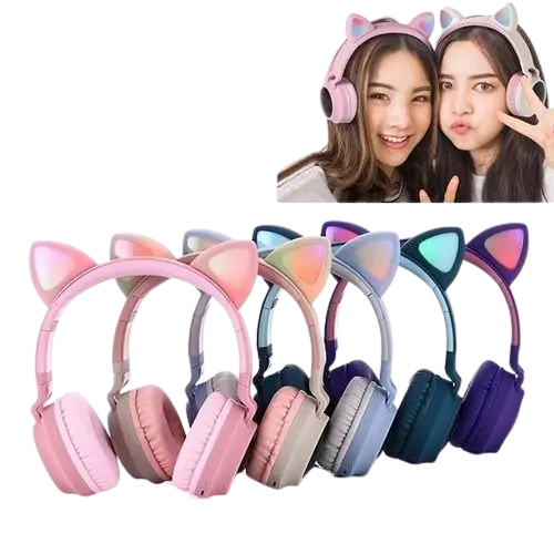 AURICULAR VINCHA BLUETOOTH CAT EARS P47M - RGB