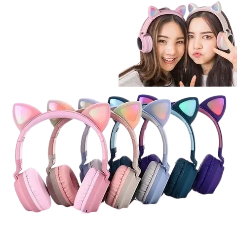 AURICULAR VINCHA BLUETOOTH CAT EARS P47M - RGB