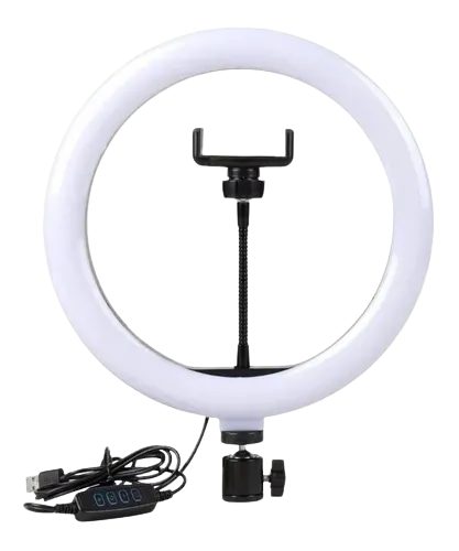 ARO DE LUZ LED 10" - LUZ BLANCA - 3 TEMPERATURAS
