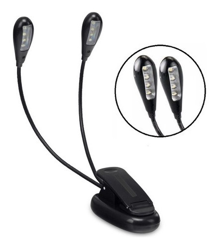 LÁMPARA LUZ LED PARQUER DOLE BRAZO PARA ATRIL CON CLIP