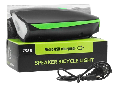 LUZ DE BICICLETA CON POTENTE BOCINA - RECARGABLE