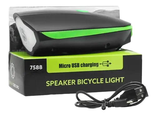 LUZ DE BICICLETA CON POTENTE BOCINA - RECARGABLE