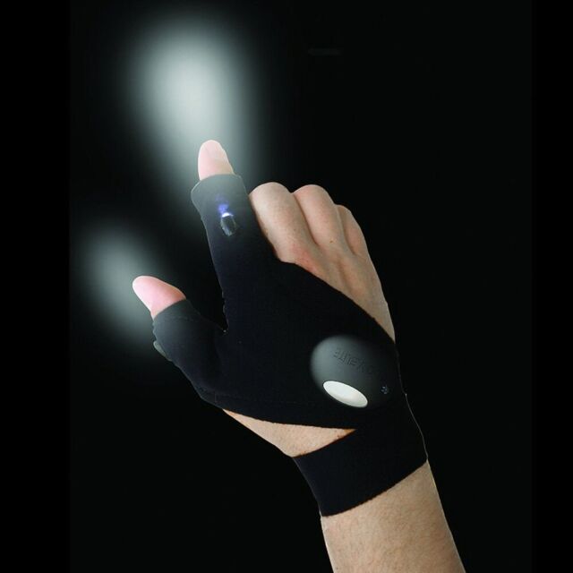 GUANTE CON LUZ LED LINTERNA