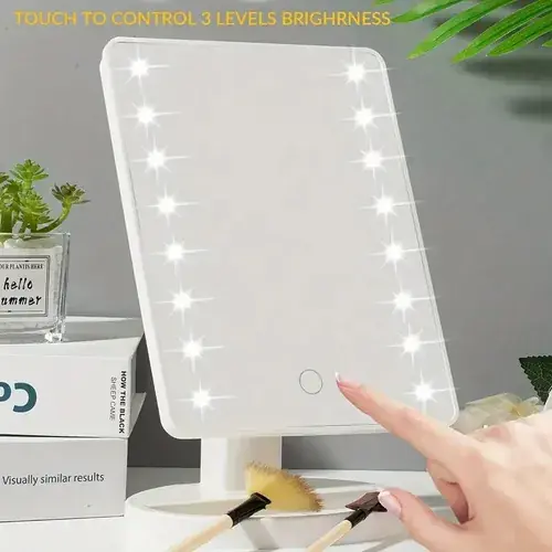 ESPEJO DE MAQUILLAJE LED USB Y A PILAS - 3 INTENSIDADES