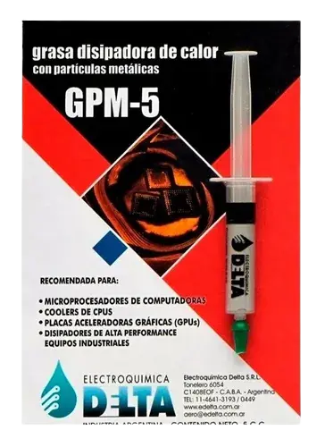 GRASA SILICONADA DELTA GPM5 CON PARTÍCULAS METÁLICAS - 5CC