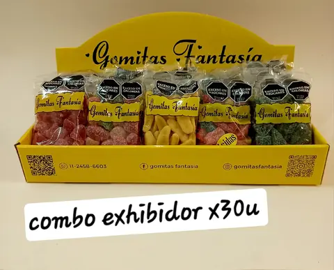 EXHIBIDOR DE GOMITAS FANTASÍA x 30u