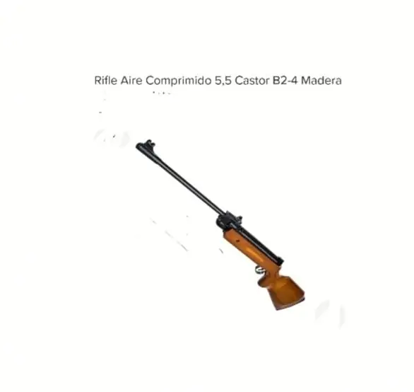 RIFLE AIRE COMPRIMIDO MADERA CALIBRE  5.5MM 2 CAÑOS B2-4 (U4200)