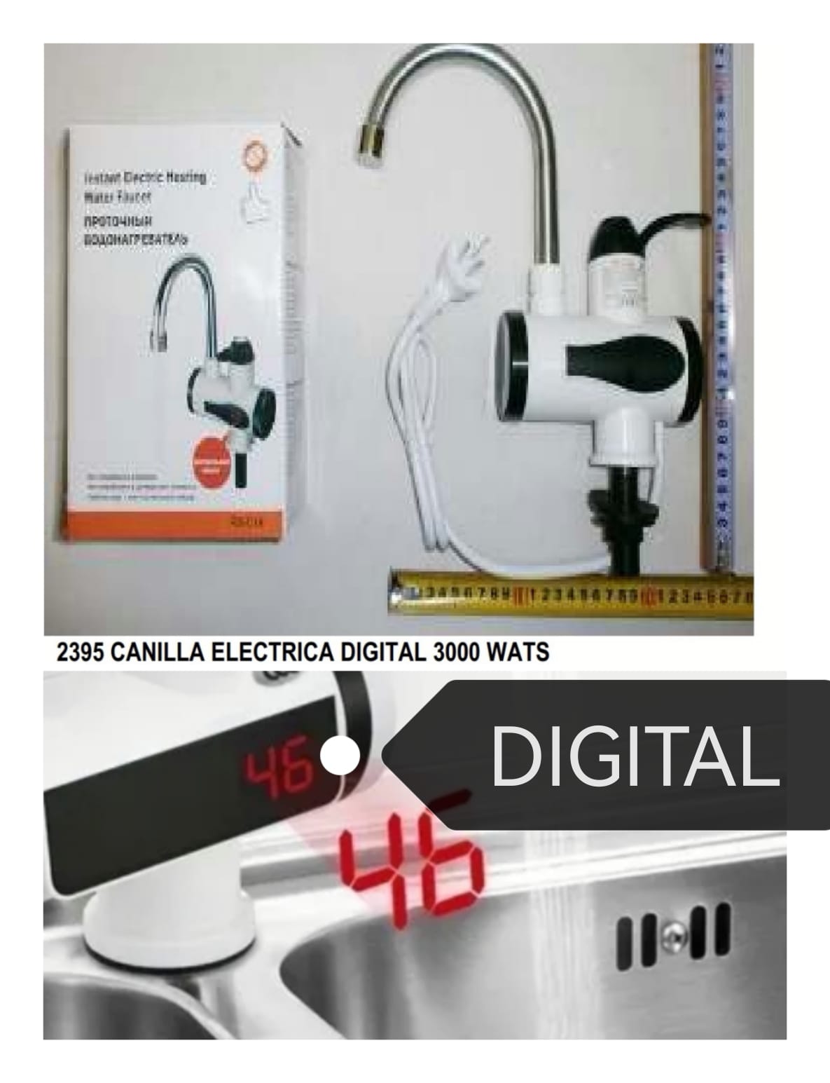 CANILLA ELECTRICA DIGITAL MESADA (U2500)