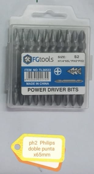PUNTA DOBLE PH2*63MM FG (U180)