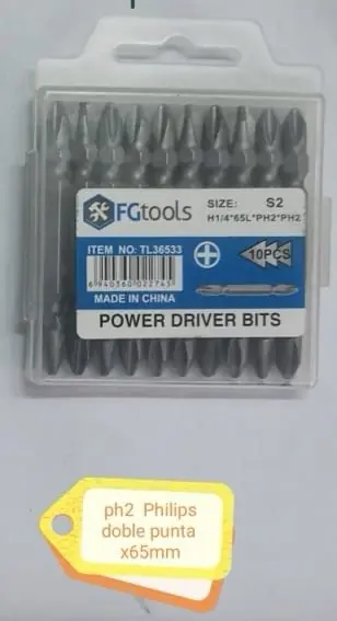 PUNTA DOBLE PH2*63MM FG (U180)