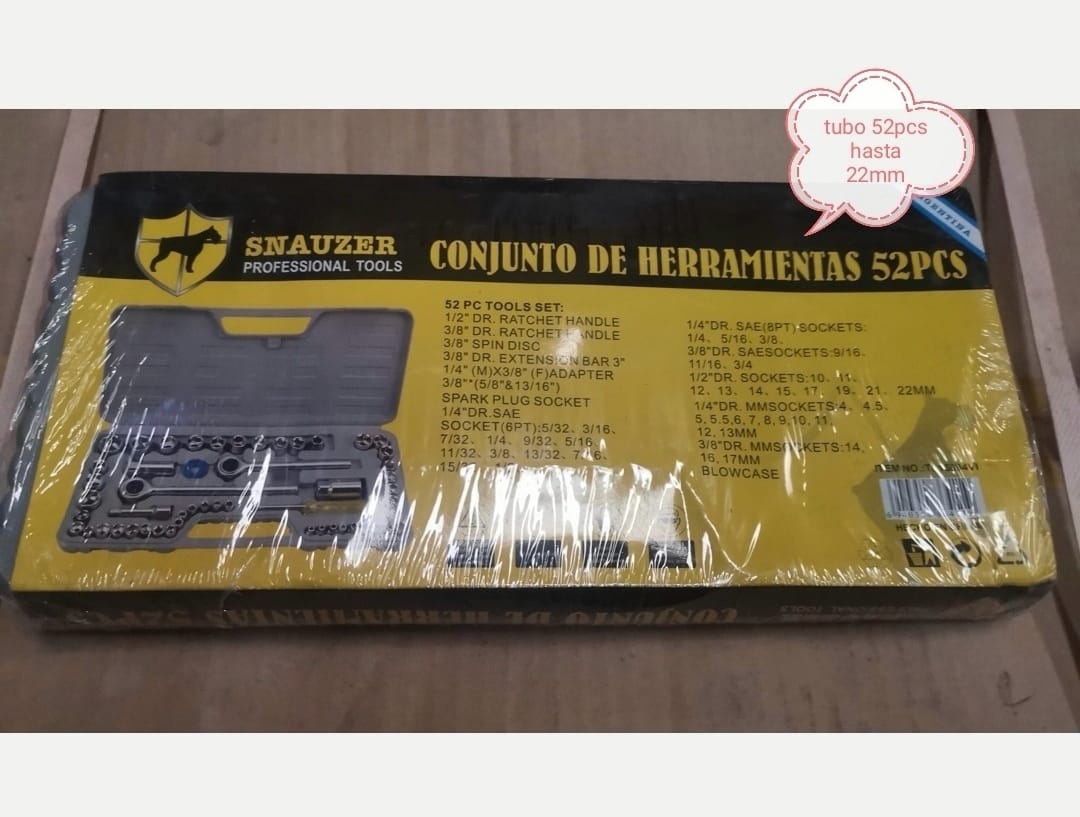 TUBO 52PCS HASTA 22MM (U1200)