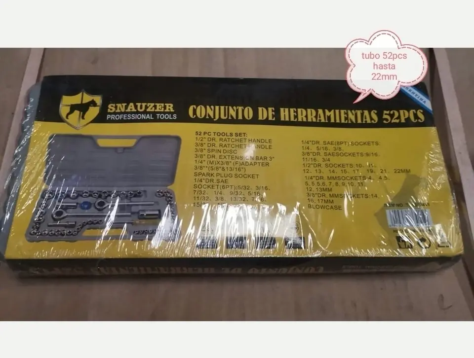 TUBO 52PCS HASTA 22MM (U1200)