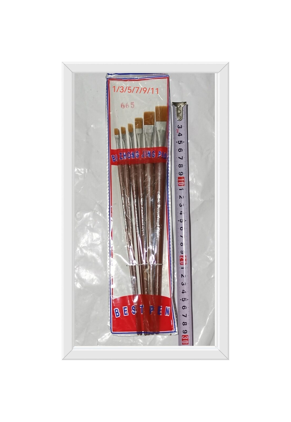 PINCELES SINTETICOS CHATOS X 6 PCS 1/3/5/7/9/11MM (U075)
