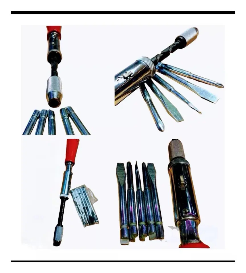 DESTORNILLADOR AUTOMATICO CON 5 PUNTAS INTERCAMBIABLES 500MM(U500)