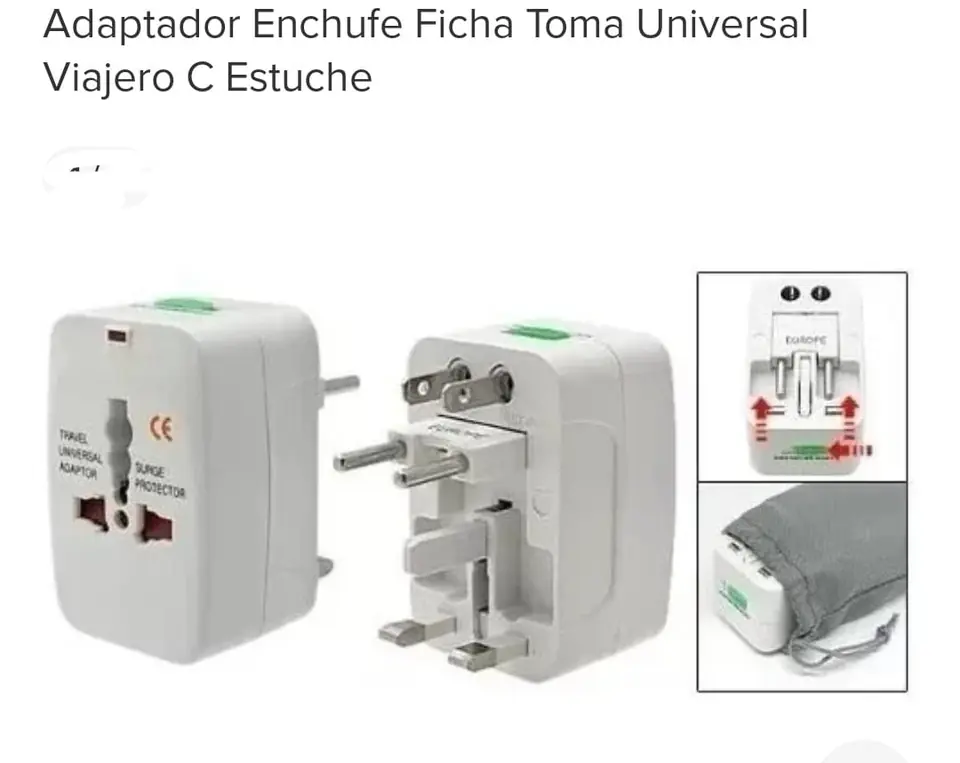 FICHA UNIVERSAL ADAPTADOR VIAJERO(U200)