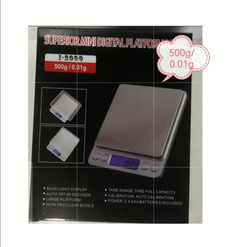 BALANZA DIGITAL JOYERO ART 1-2000  0.01G-500G (U600)