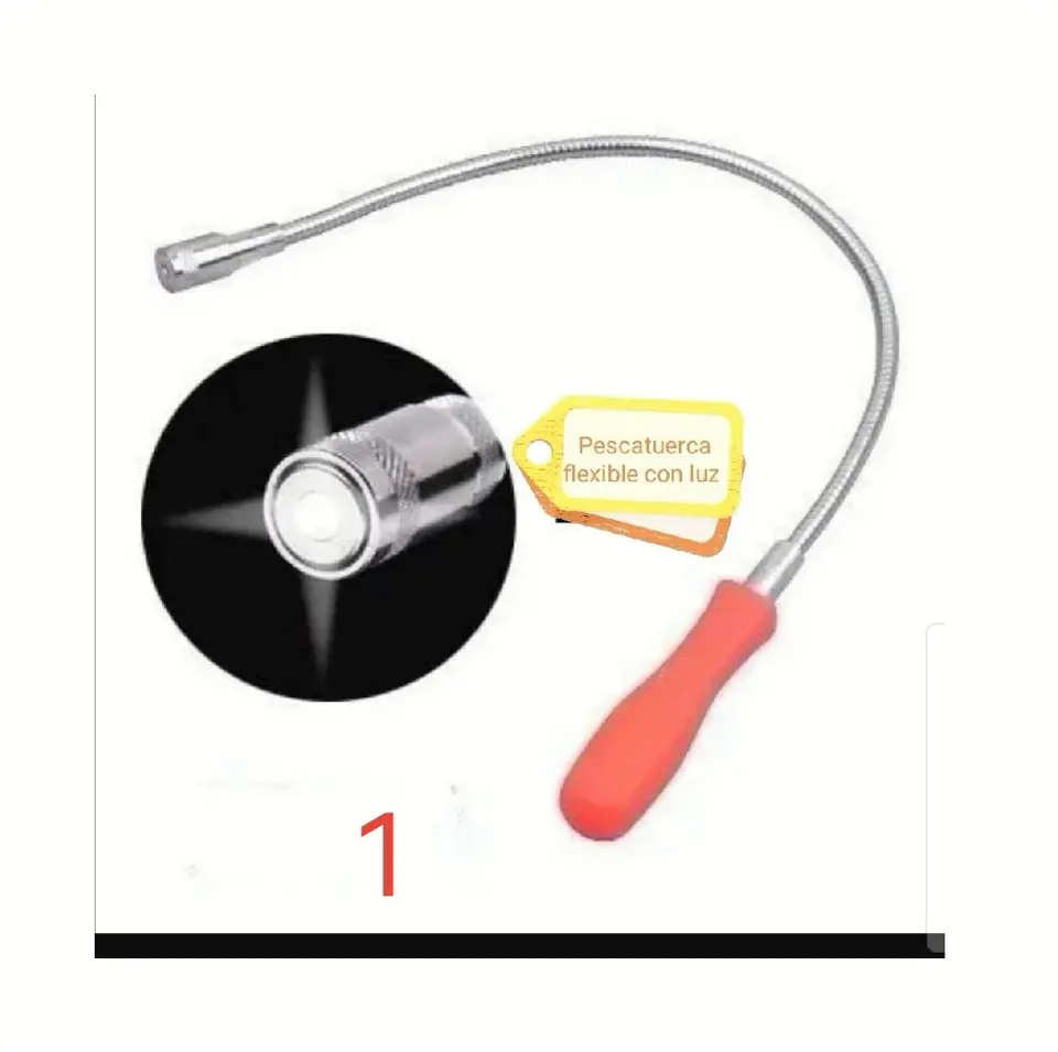 PESCA TUERCAS FLEXIBLE CON LUZ (U200)