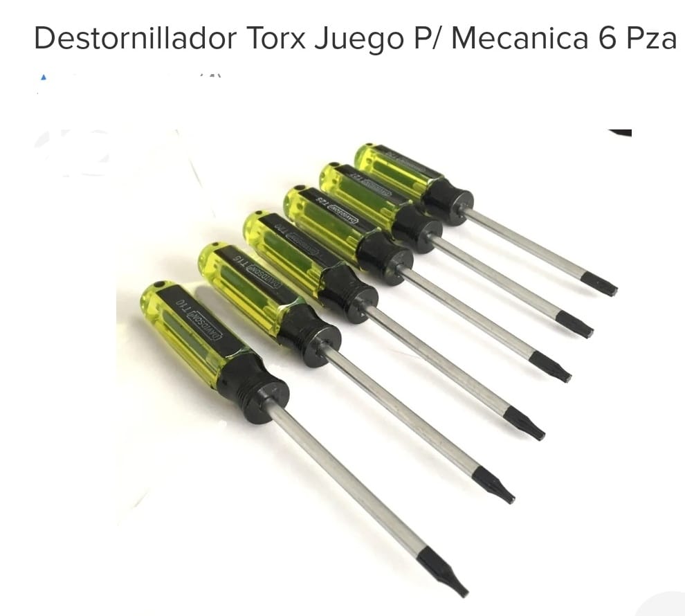 DESTORNILLADOR TORX X 6 PZS (T10,T15,T20,T25,T27,T30) (u580)