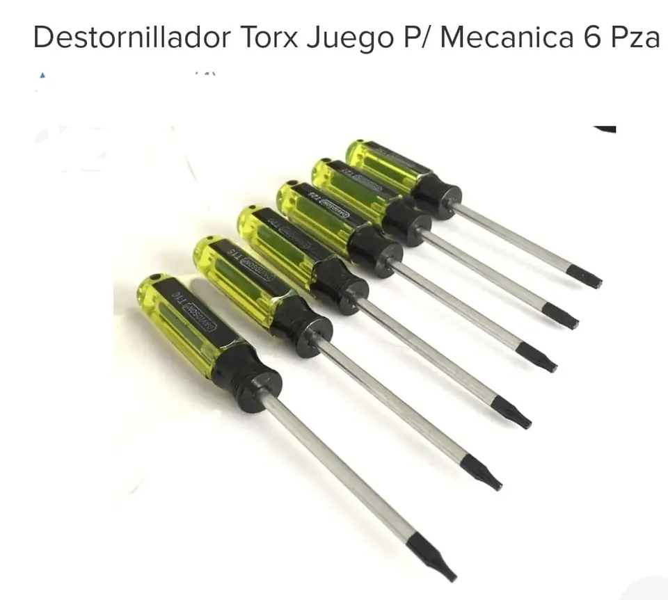 DESTORNILLADOR TORX X 6 PZS (T10,T15,T20,T25,T27,T30) (u580)