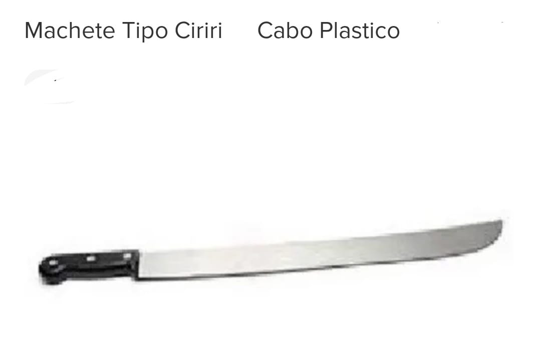 MACHETE CABO PLASTICO TIPO CIRIRI 12" (U240)