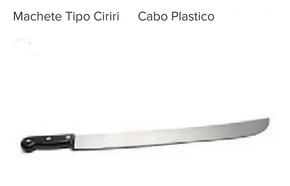 MACHETE CABO PLASTICO TIPO CIRIRI 12" (U240)