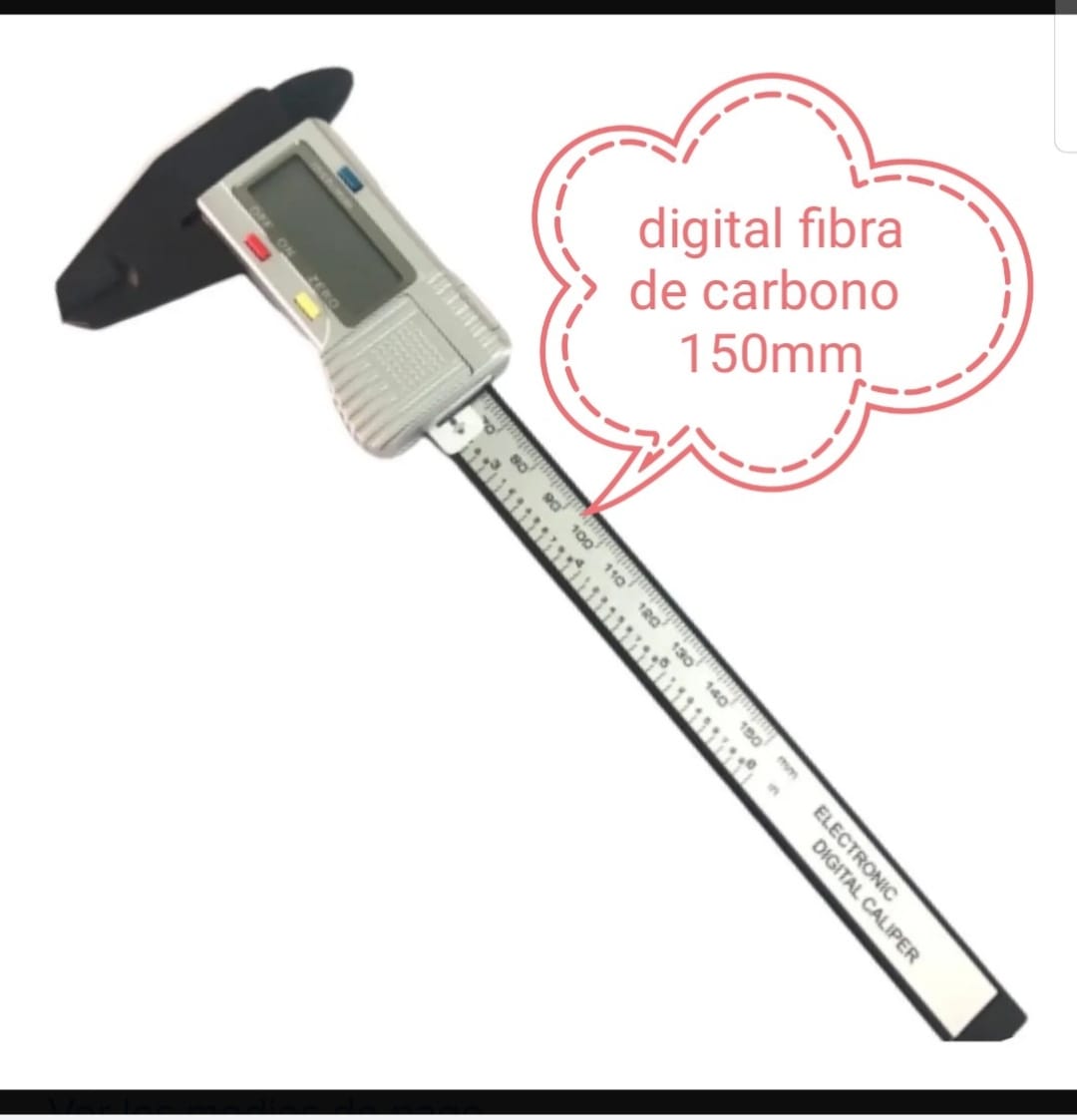 CALIBRE DIGITAL FIBRA CARBONO 150MM