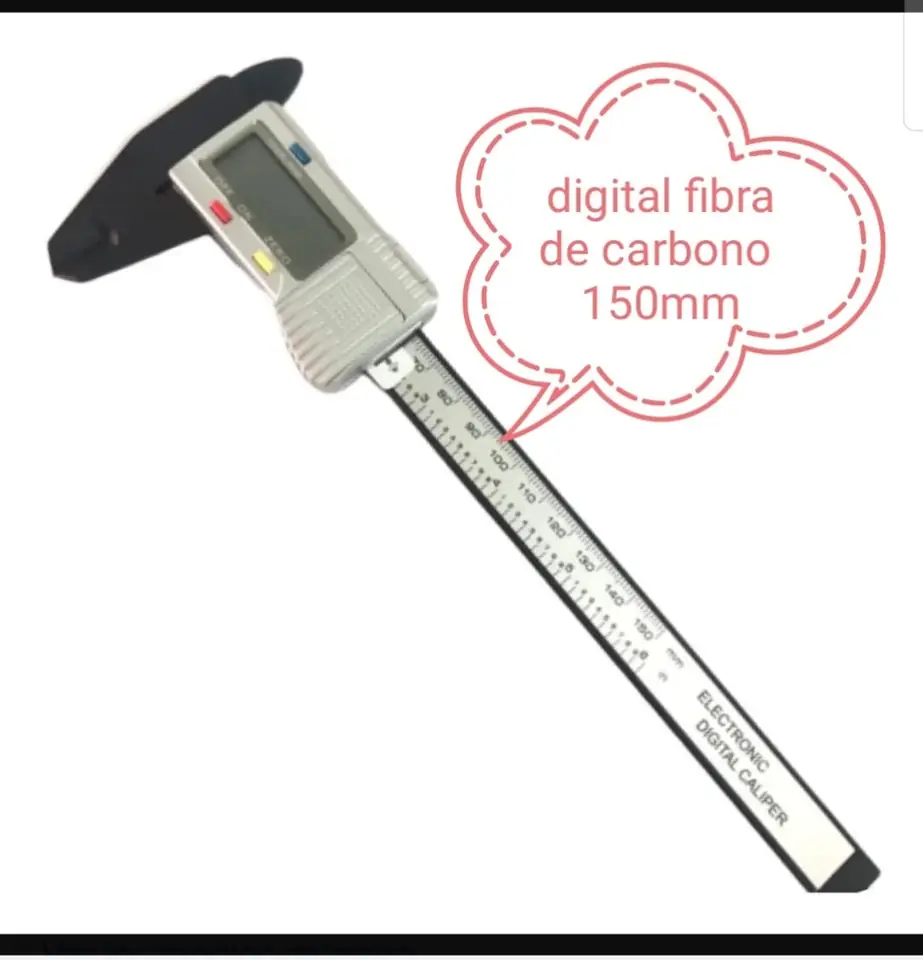 CALIBRE DIGITAL FIBRA CARBONO 150MM