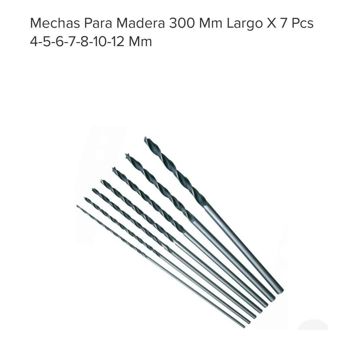 MECHA MADERA LARGA 300MM X 7PCS (U900)
