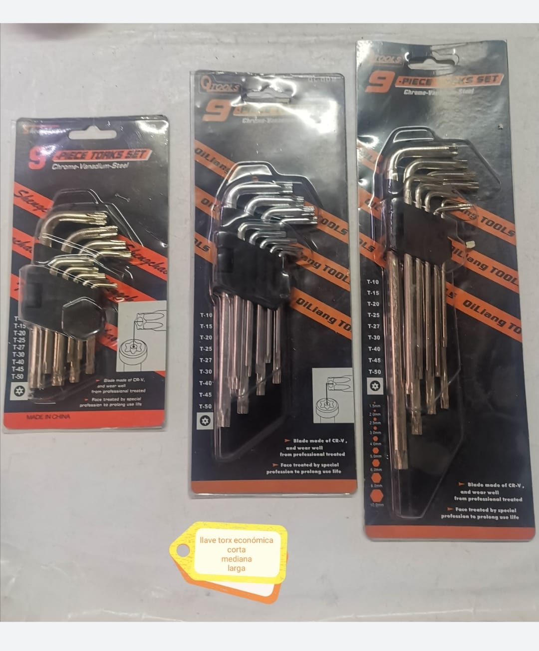 LLAVE TORX X 9 PCS CHICO (U155)