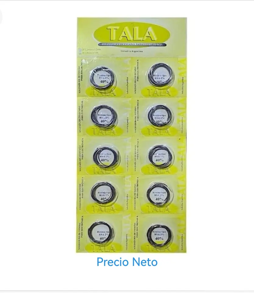 ESTAÑO EN BLISTER DE 10 ROLLOS 40% -NETO