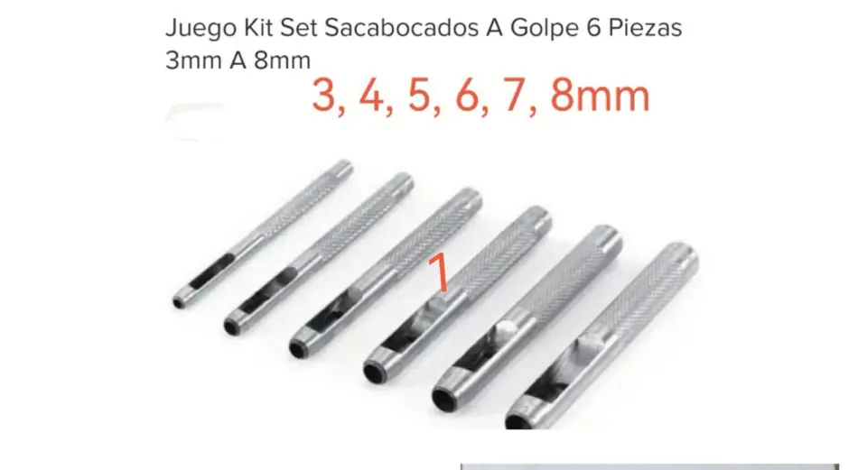 SACABOCADOS A GOLPE SET X6  (U260)