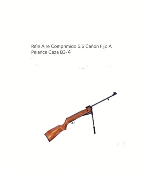 RIFLE AIRE COMPRIMIDO MADERA CALIBRE  5.5MM 2 CAÑOS B3-4 (U4800)