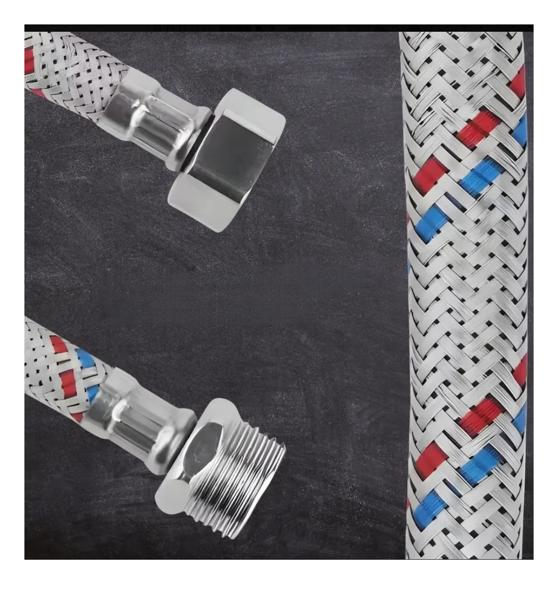 FLEXIBLE MALLADO AGUA 1/2 M-H 40CM (U058)