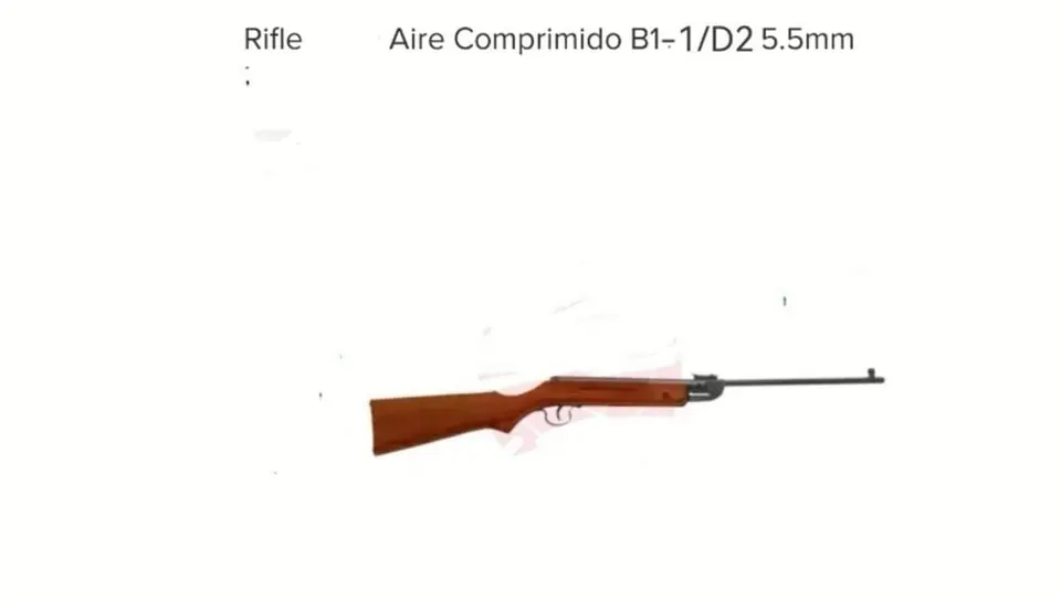 RIFLE AIRE COMPRIMIDO MADERA CALIBRE  5.5MM 1CAÑO  (U3800)