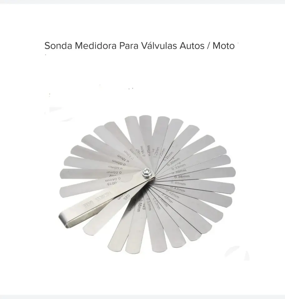SONDA MEDIDORA PARA VALVULAS AUTOS MOTOS 26 HOJAS (U270)