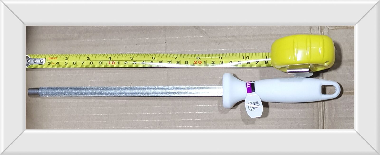CHAIRA GRUESA 10" MANGO BLANCO TIPO TRAMONTINA (U200)