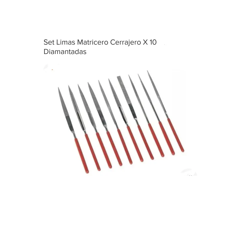 LIMAS DIAMANTADAS RECTAS SET MATRICERO X 10PCS 4"X160MM (U315)