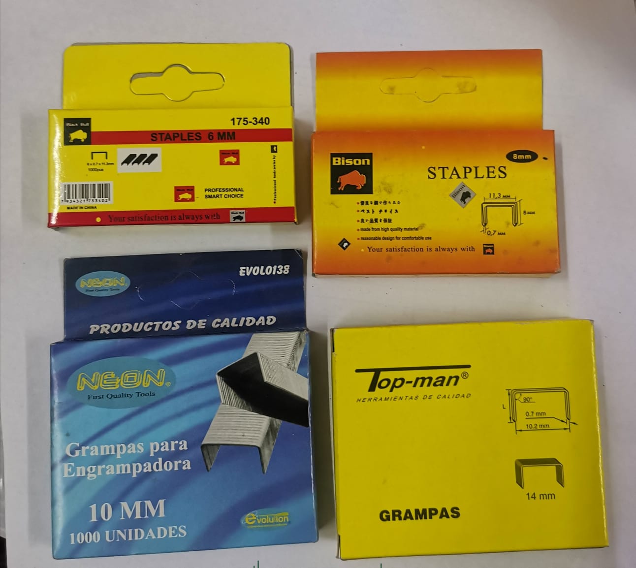 GRAMPAS PARA ENGRAMPADORA X1000PCS 8MM (U055)