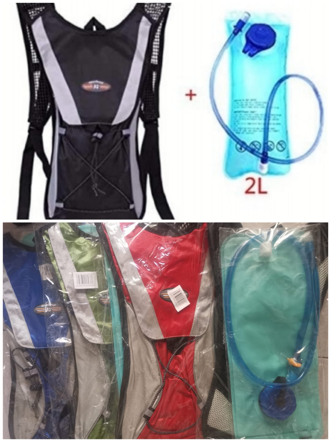 MOCHILA HIDRATACION CON BOLSA DE 2L (U1100)