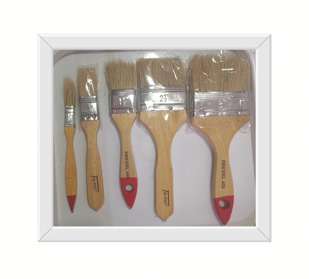 PINCEL CERDA BLANCA MADERA ECONOMICO 1" (U020)