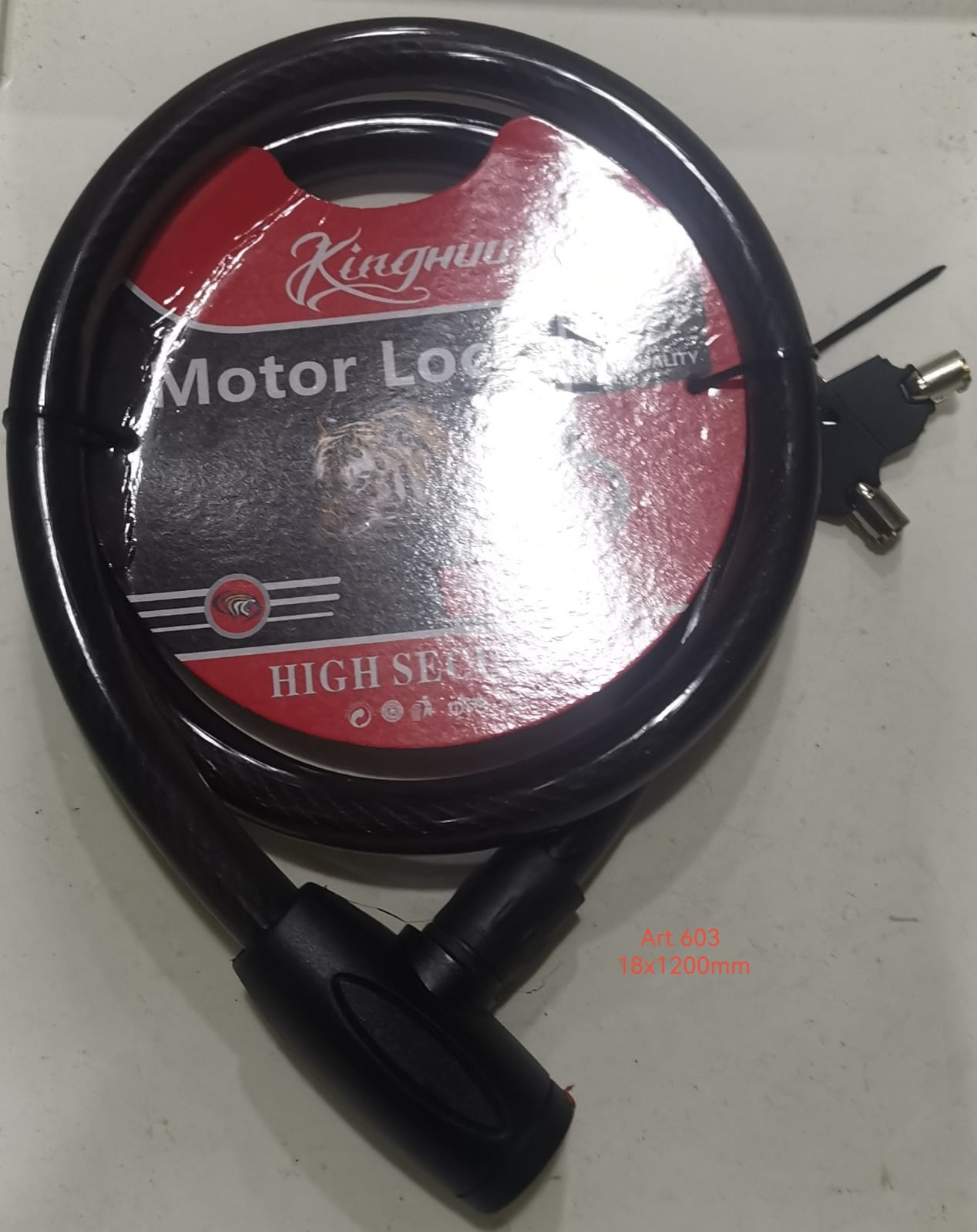 LINGA CABLE MOTO CON TAPA 18MM*1.2M ART 603(U500)
