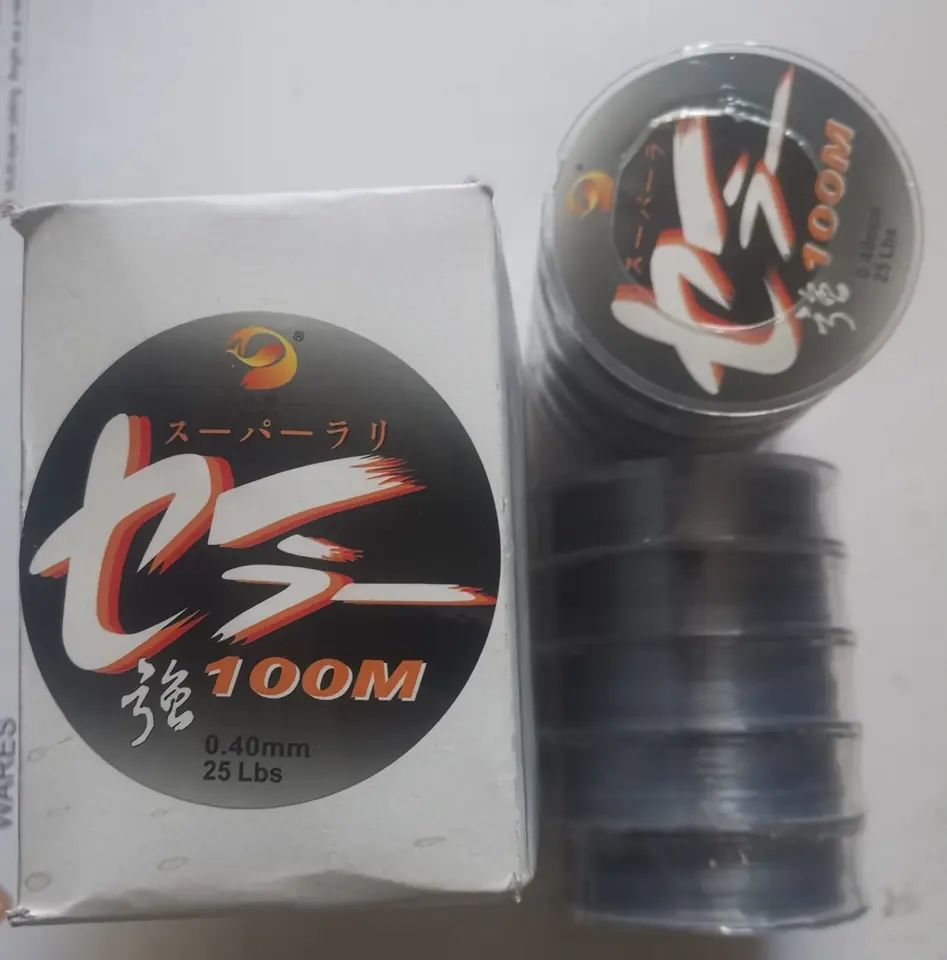 TANZA PESCA 100 METROS CAJA X 10 ROLLOS 0.4MM (U780)