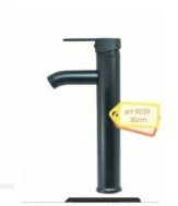 CANILLA MONOCOMANDO TUBO 30CM NEGRA (u1700)