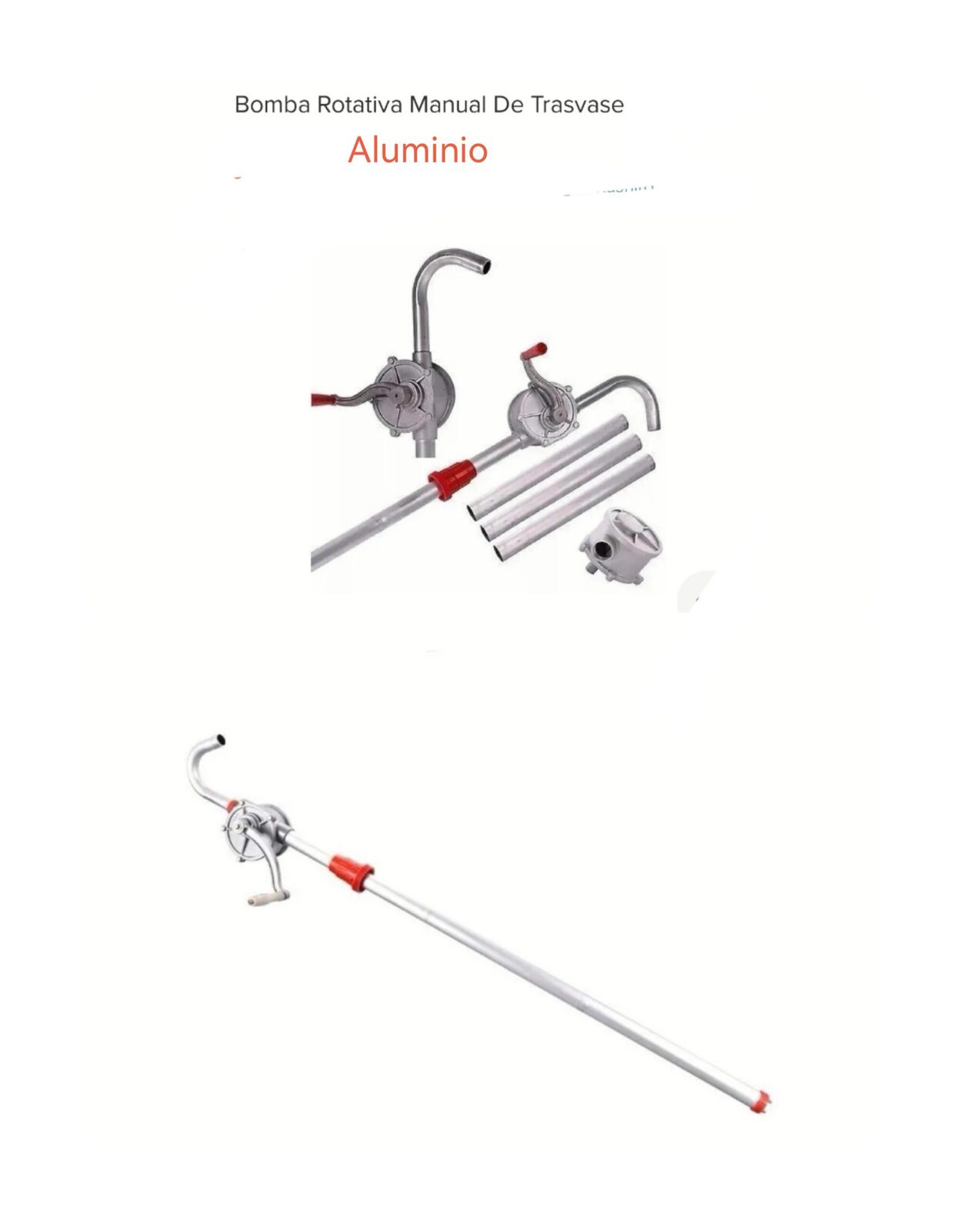 BOMBA ROTATIVA DE TRAVASE ALUMINIO (U1900)