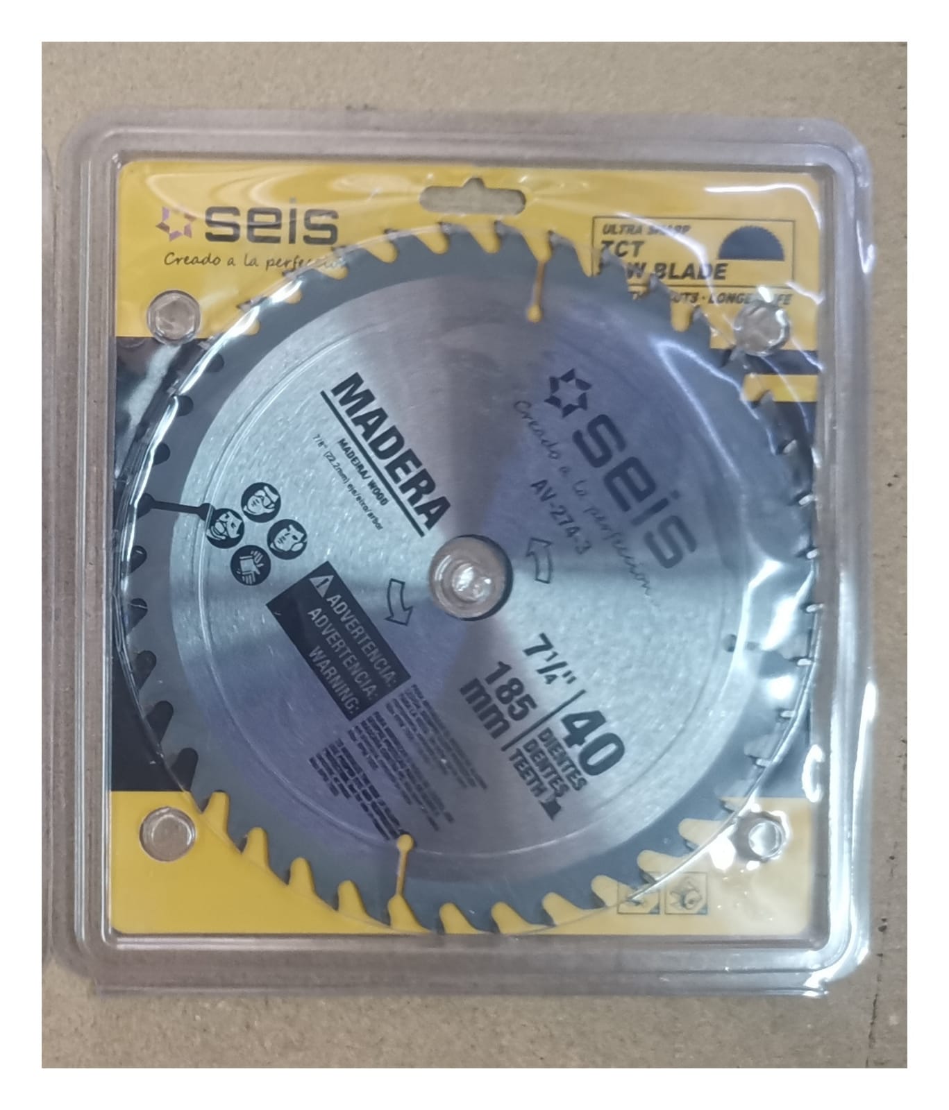 DISCO PUNTA VIDIA 180MMX 40 SEIS (U275)