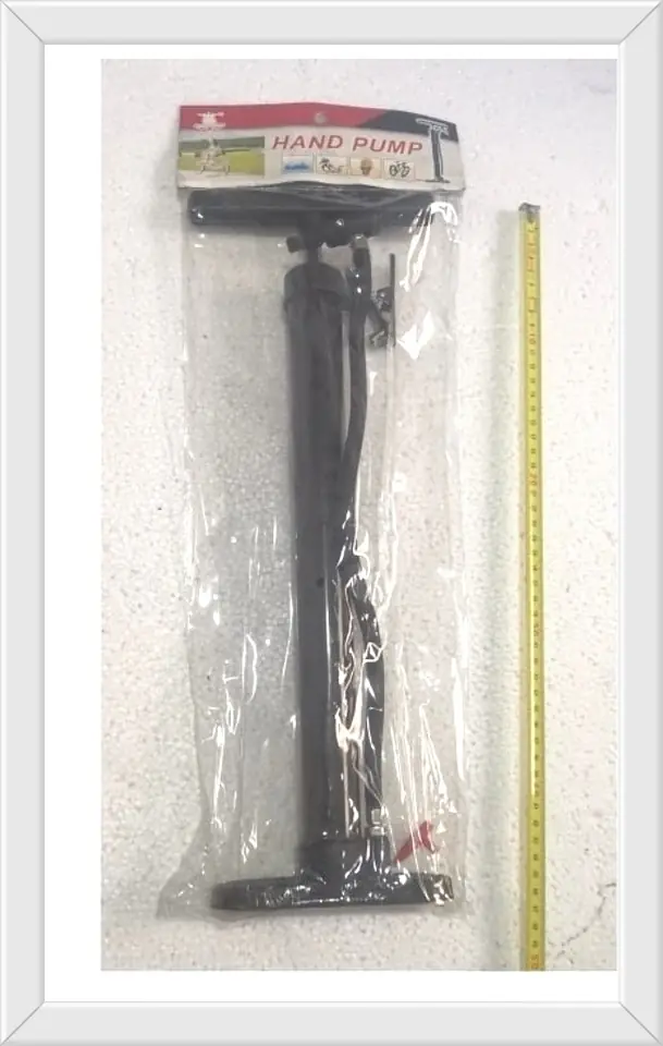 Inflador metal negro con mango pvc (U275)