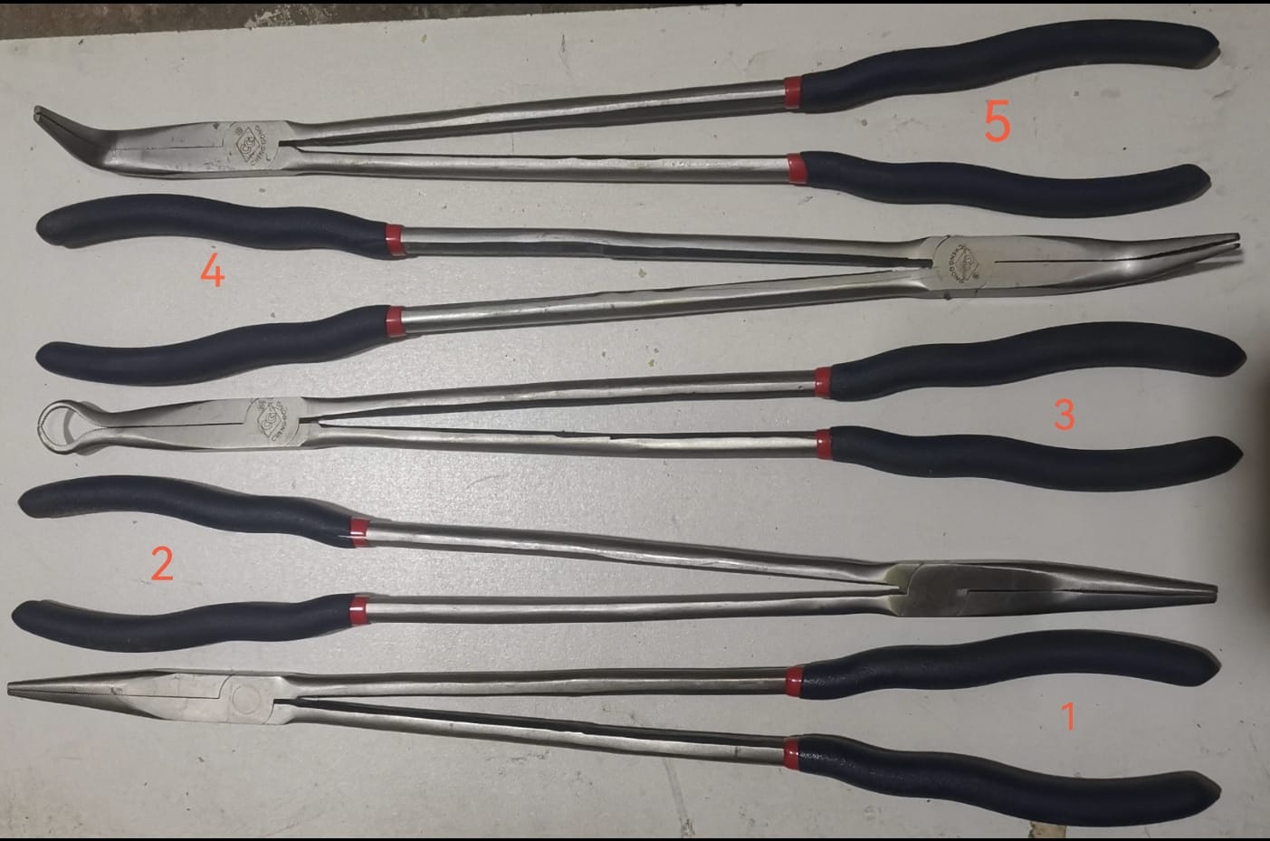 PINZA MECANICA 15" PUNTA CURVA 45 (U850)