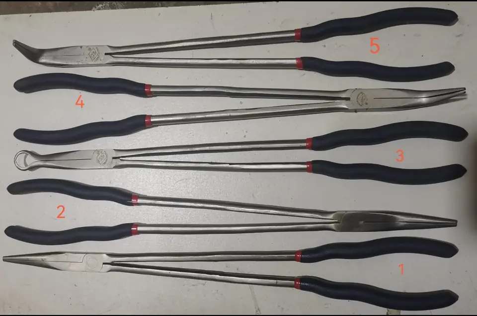 PINZA MECANICA 15" PUNTA CURVA 45 (U850)