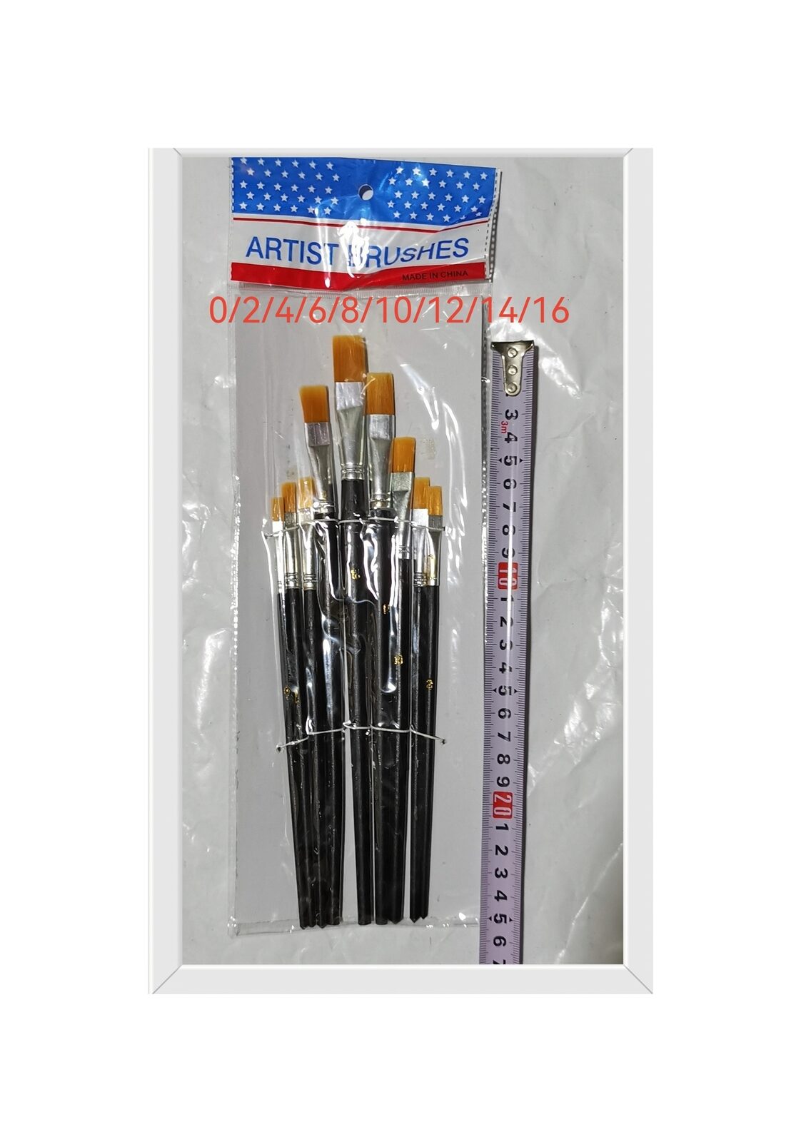 PINCELES SINTETICOS CHATOS X 9PCS (U115)