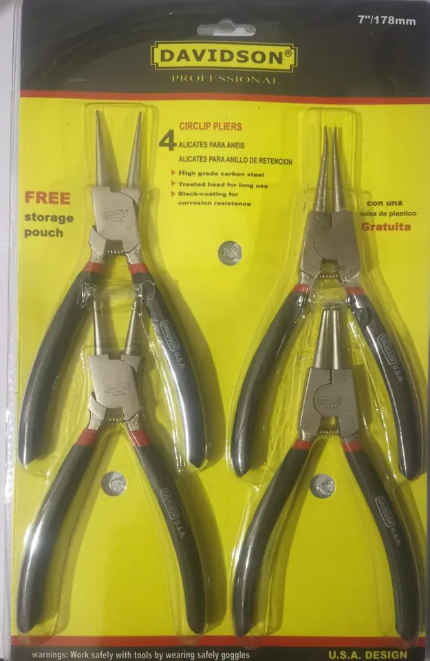 PINZA SEGUER SET X 4PZS DAVIDSON (U1300)